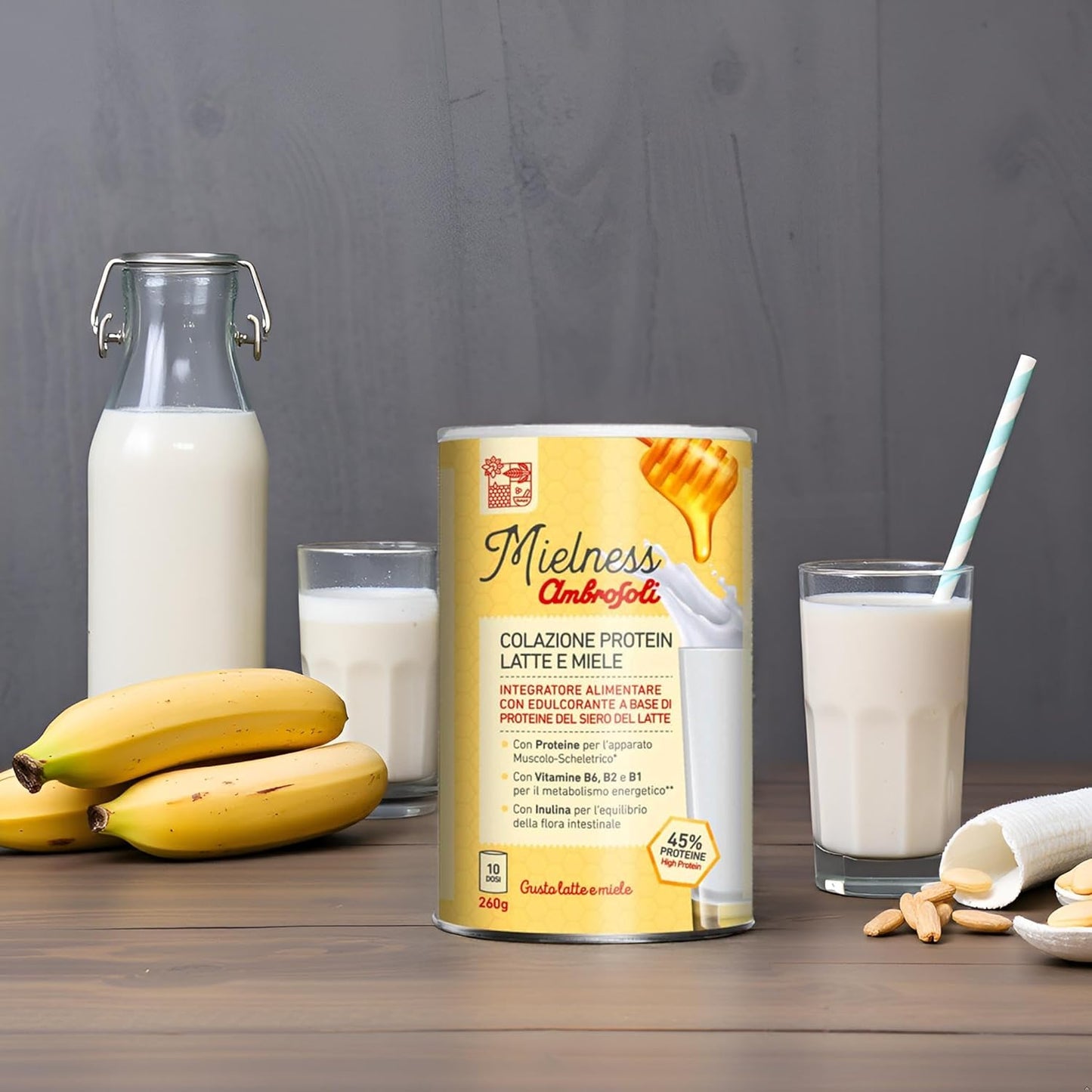 COLAZIONE PROTEIN LATTE E MIELE 260 Gr.