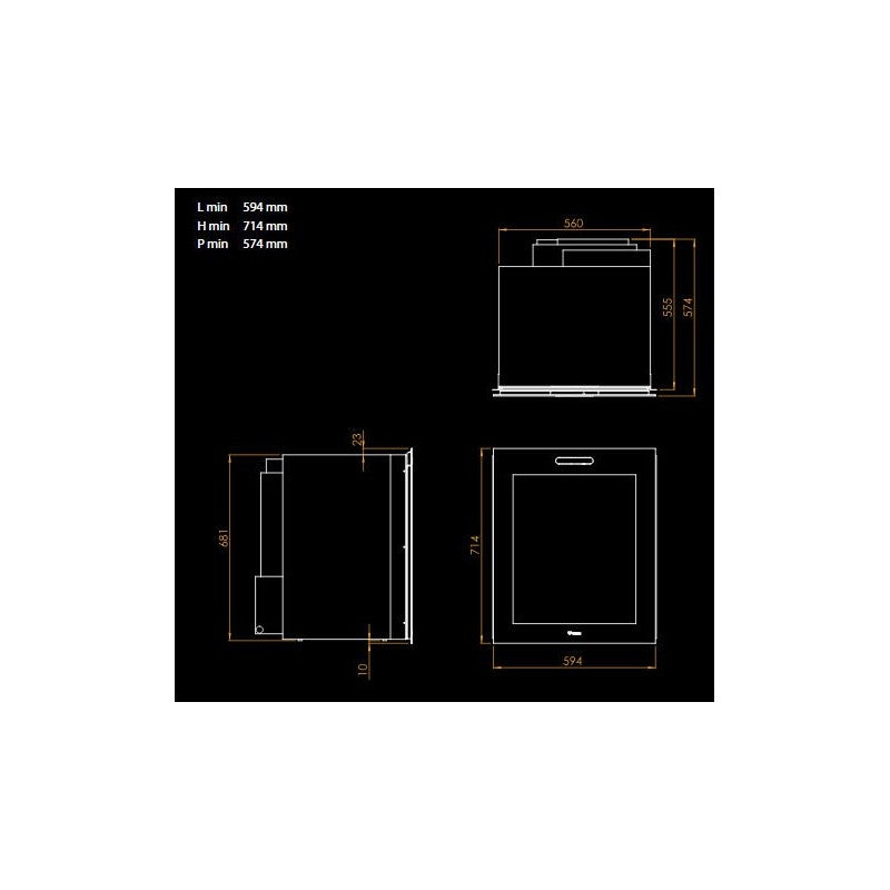 Vinoteca incasso H72