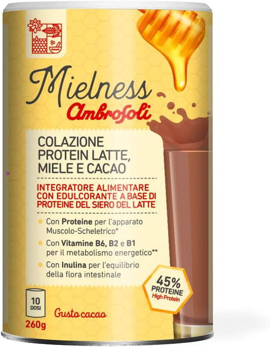 COLAZIONE PROTEIN MIELE E CACAO 260 Gr.