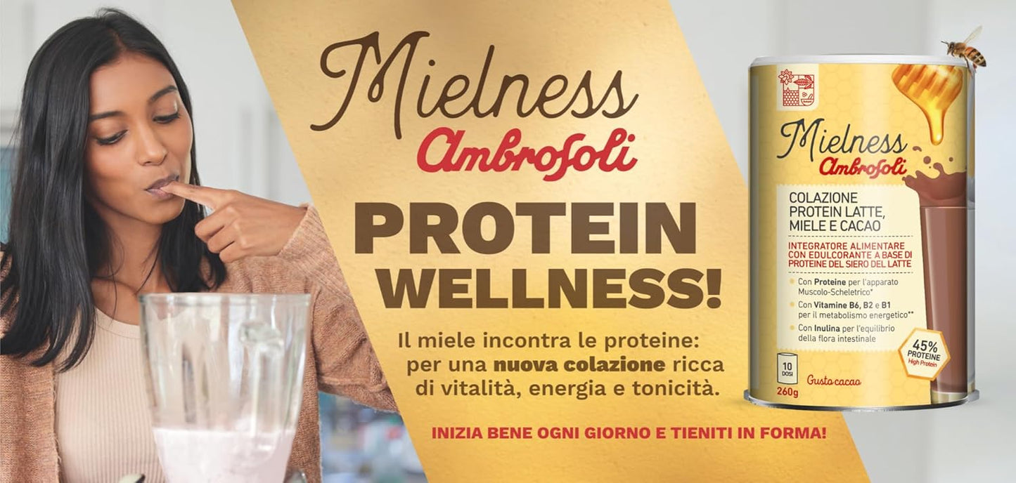 COLAZIONE PROTEIN MIELE E CACAO 260 Gr.