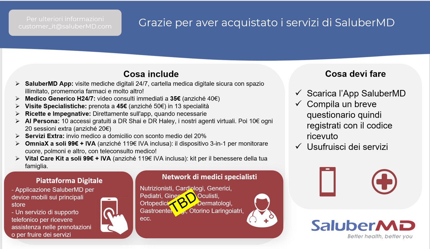 Salubr MD Abbonamento servizi medici specialistici