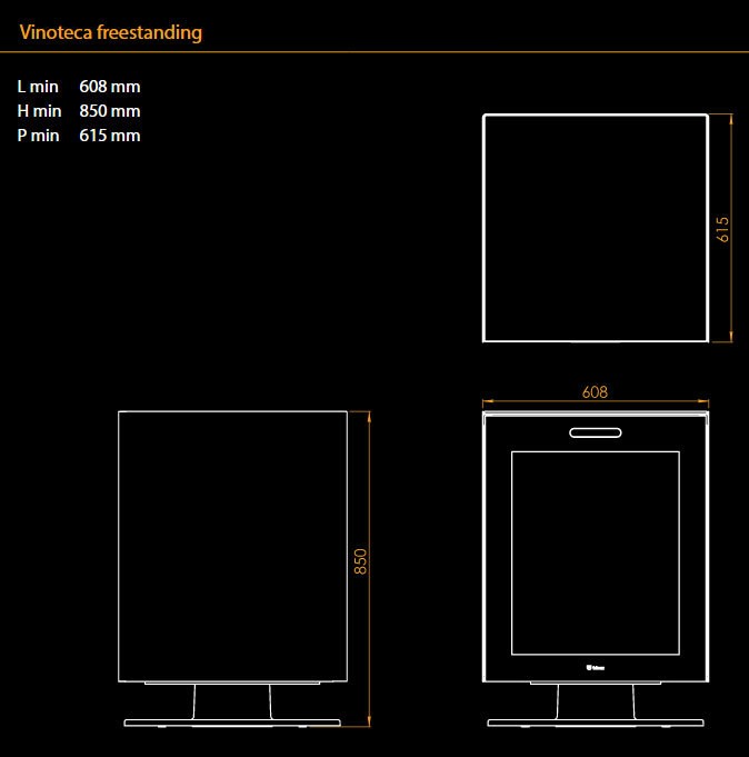 Vinoteca incasso H85